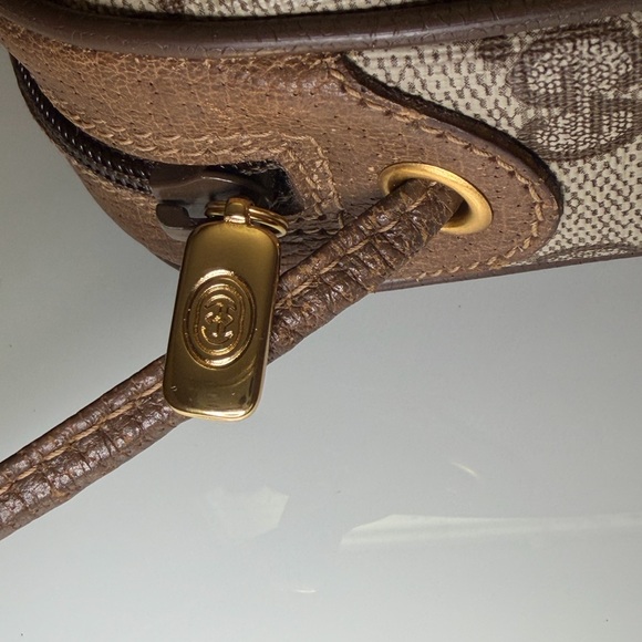 authentic Vintage Gucci Web Crossbody Bag GG Coated Canvas Small with COA. - Picture 9 of 16